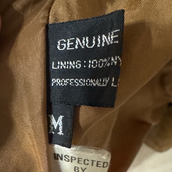 VINTAGE 1989 WINLIT BROWN‎ LEATHER DOUBLE BREAST TRENCH COAT SIZE MEDIUM - Picture 7 of 13